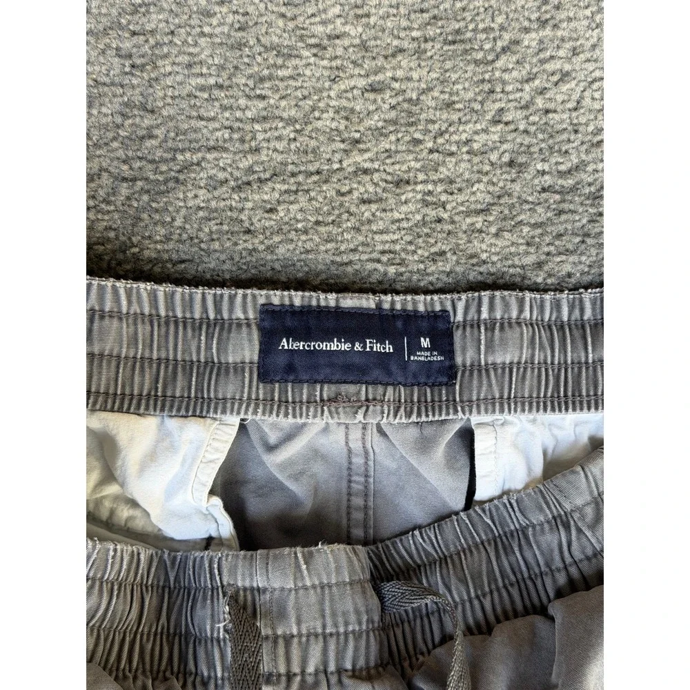 Abercrombie & Fitch Mens Gray Cotton Drawstring Pull On Shorts Size M 128T0223